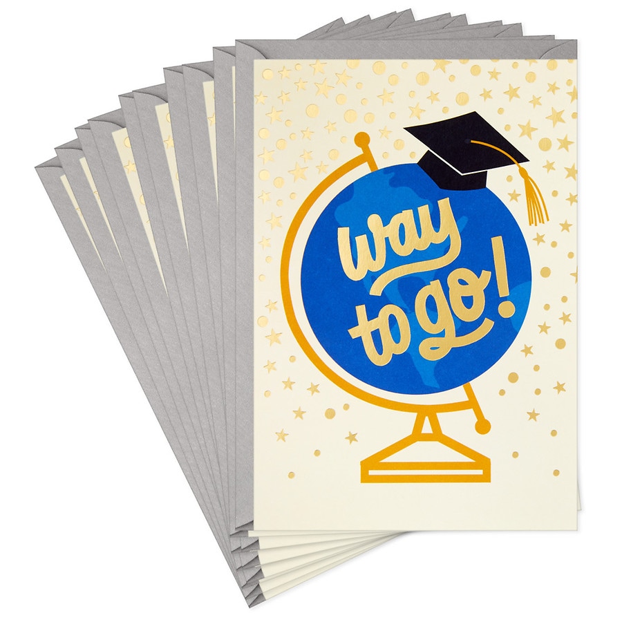 Hallmark Graduation Cards with Envelopes, Globe