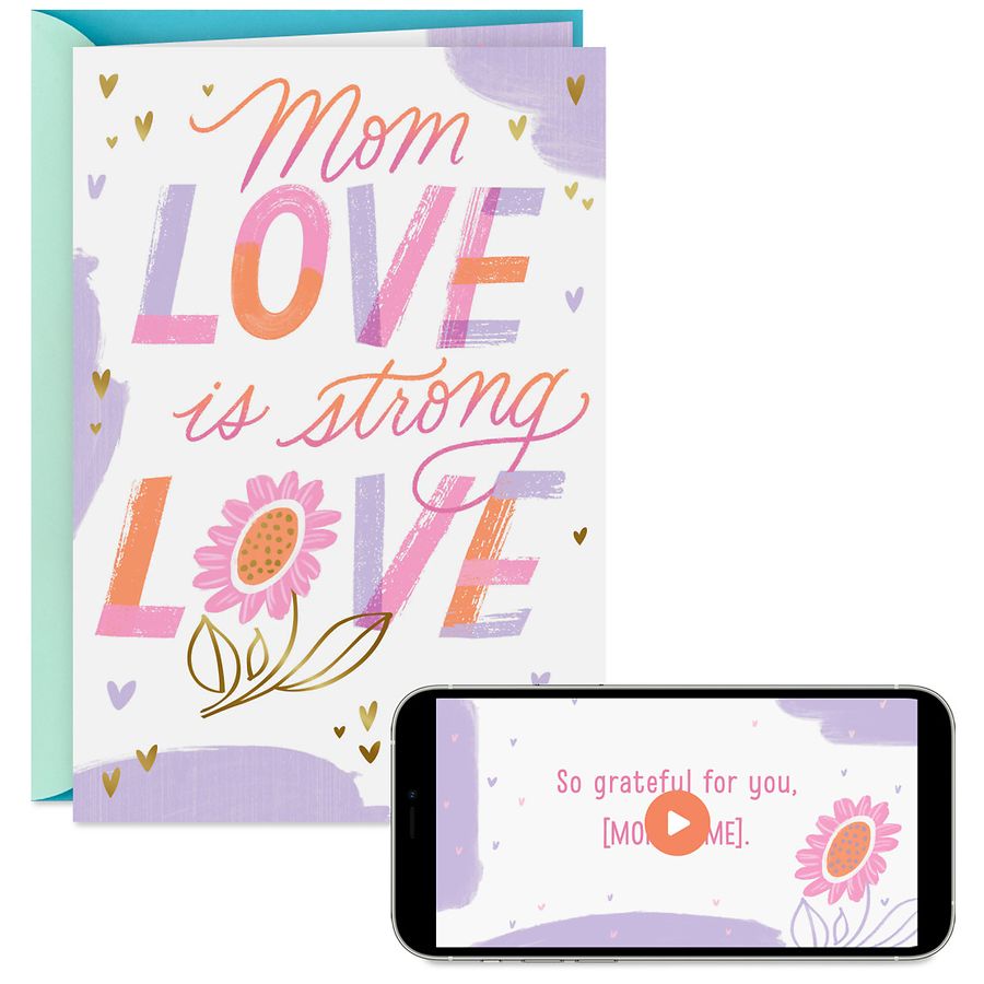 Hallmark Video Greeting Mother's Day Card for Mom (Mom Love Is Strong Love) (V5)