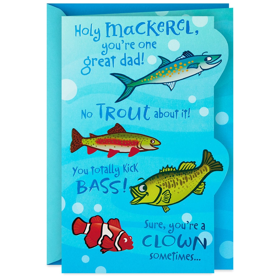 Hallmark Father's Day Card (Greatest Dad Ever Fish Puns)(S26)