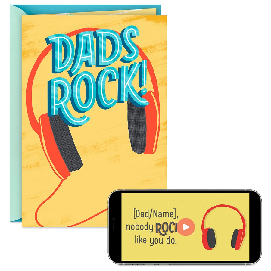 Hallmark Video Greeting Father's Day Card for Dad (Dad Rocks!) (V7)