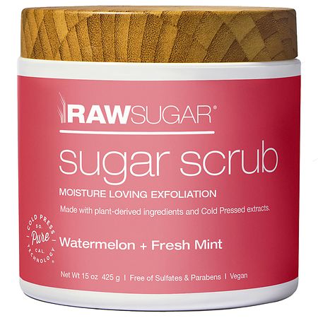 Raw Sugar Moisture Loving Sugar Scrub Watermelon + Fresh Mint - 15oz