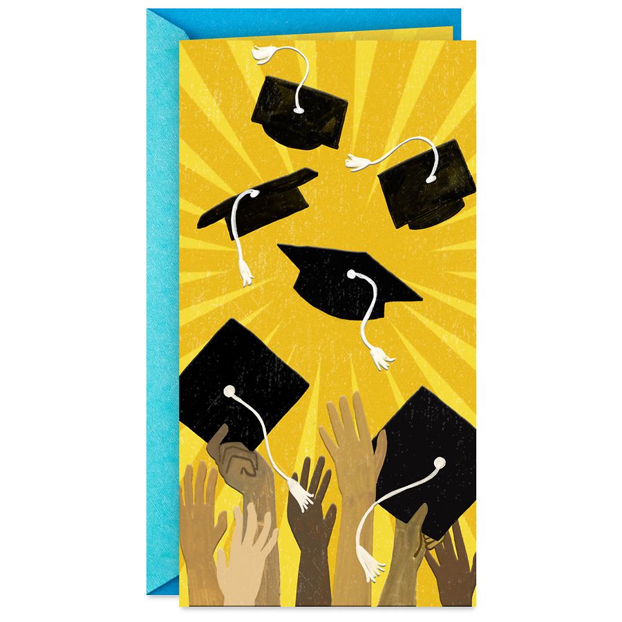 Hallmark Money Holder Graduation Card (Here's to You Mortarboards) (S8)