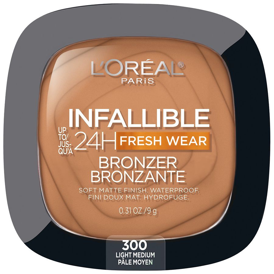 L'Oreal Paris Infallible Fresh Wear Soft Matte Bronzer, Light Medium