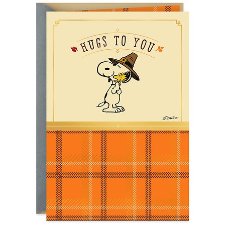 Hallmark Thanksgiving Card (Peanuts Snoopy Hugs To You) (S9) | Walgreens