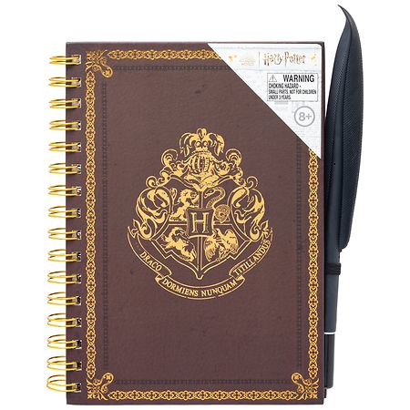 Harry Potter Spiral Bound Hogwarts Notebook and Quill Pen