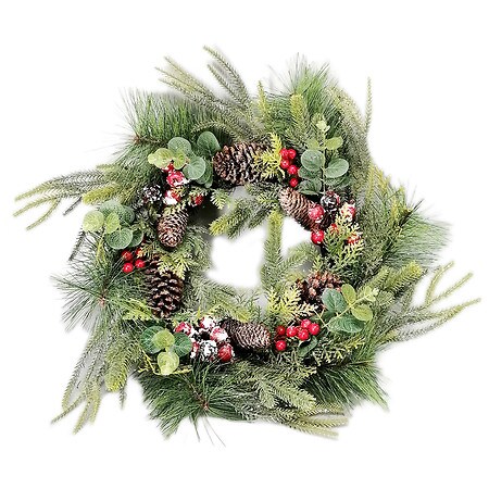 Festive Voice Pine Wreath