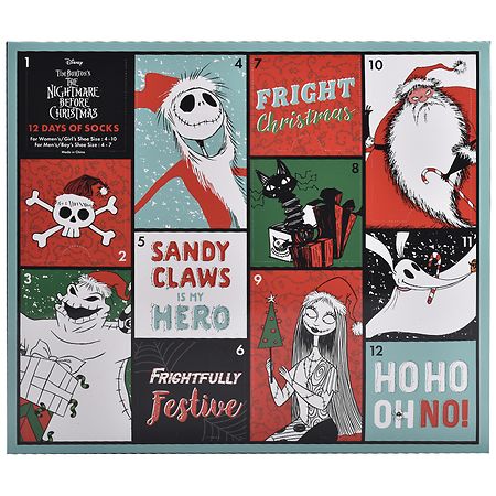 Disney Nightmare Before Christmas Advent Sock Calendar Assorted