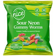 Nice! Sour Gummy Mix Candy Worms Assorted | Walgreens