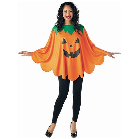 Festive Voice PUMPKIN PONCHO, HALLOWEEN COSTUME