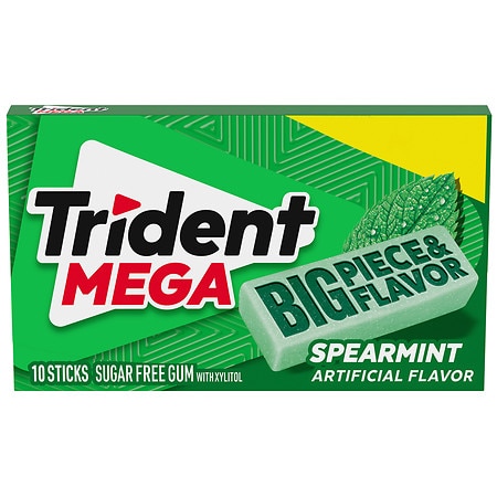 Trident Mega Sugar Free Gum Spearmint Walgreens