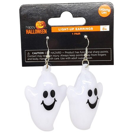 Festive Voice Light-Up Earrings, Ghost