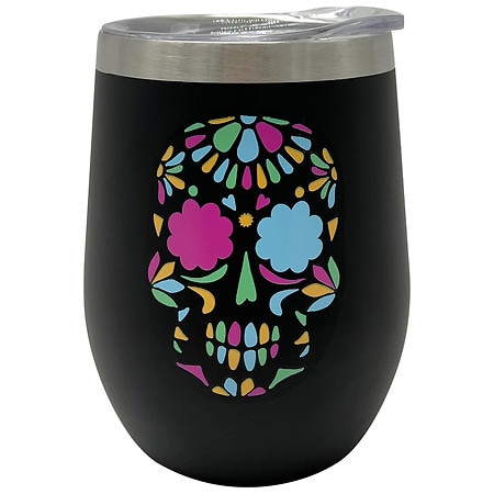 Festive Voice DAY OF THE DEAD WINE TUMBLER, HALLOWEEN