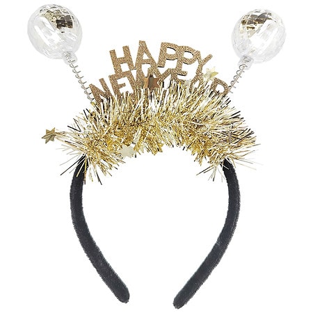 Festive Voice New Year's Eve Light Up Disco Ball Headband