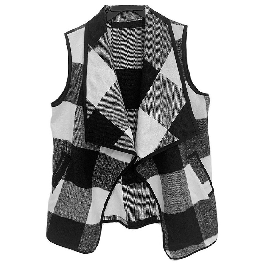 West Loop Buffalo Plaid Vest Black 