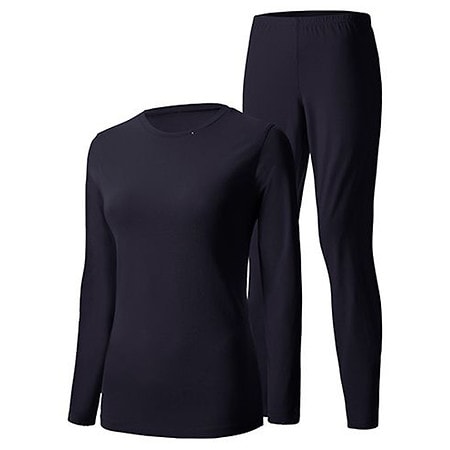 West Loop Women's Thermal Set Black, Black