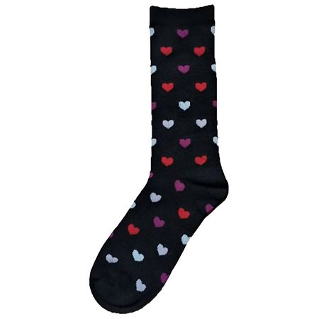 Festive Voice Valentine's Crew Socks Black