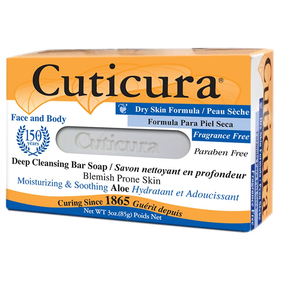 Cuticura Medicated Anti-Bacterial Bar, Dry Skin Formula Fragrance Free