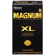 Trojan Magnum XL Lubricated Premium Latex Condoms