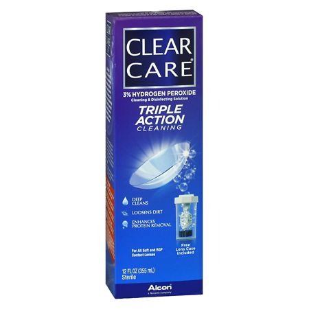 Clear Care Triple Action Cleaning & Disinfecting Solution - 12 fl oz