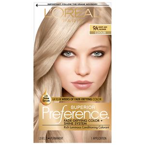 L'Oreal Paris Preference Permanent Hair Color Light Ash Blonde 9A