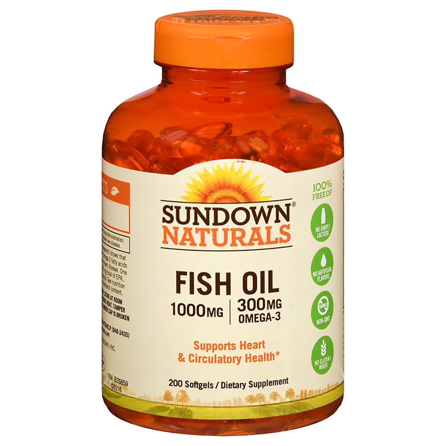 Sundown Naturals Fish Oil 1000mg Softgels Walgreens