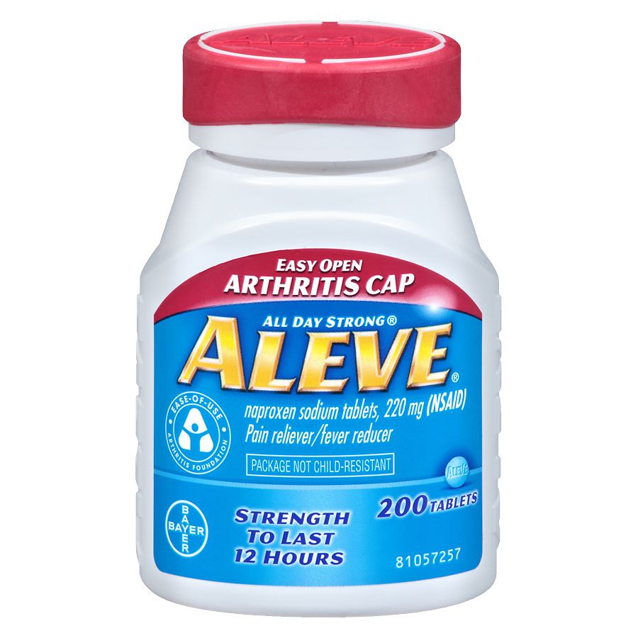 Aleve Pain Reliever Fever Reducer Easy Open Cap Tablets Walgreens