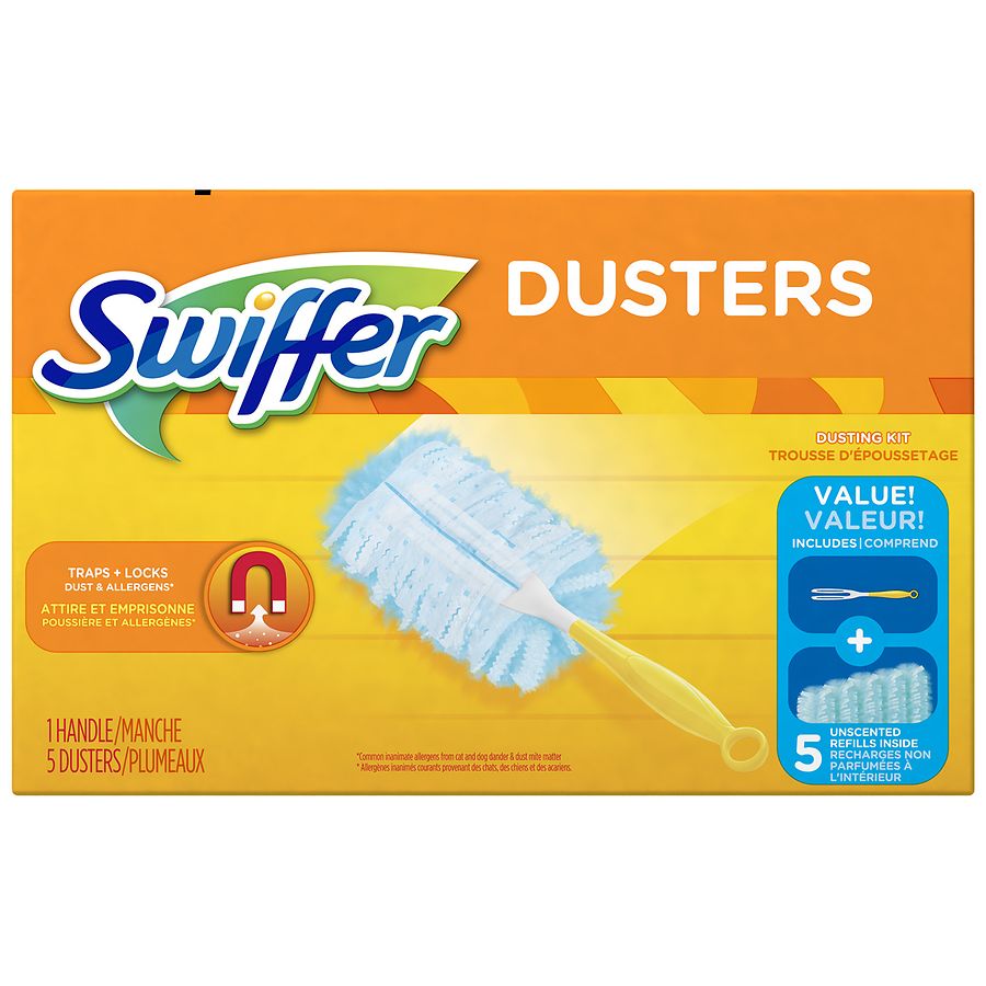 Swiffer Duster Disposable Unscented Cleaning Dusters Magnet Wiping Refills 