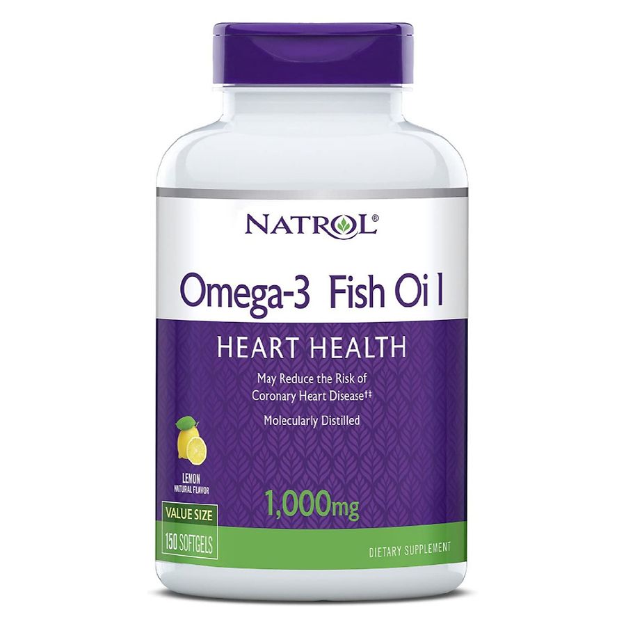 Natrol Omega 3 Fish Oil 1000 Mg Dietary Supplement Softgels