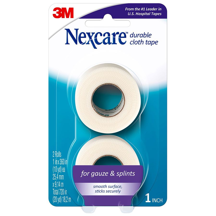 Nexcare Durable Cloth Tape, 1 inch x 360 inch 1" x 360" Rolls Walgreens