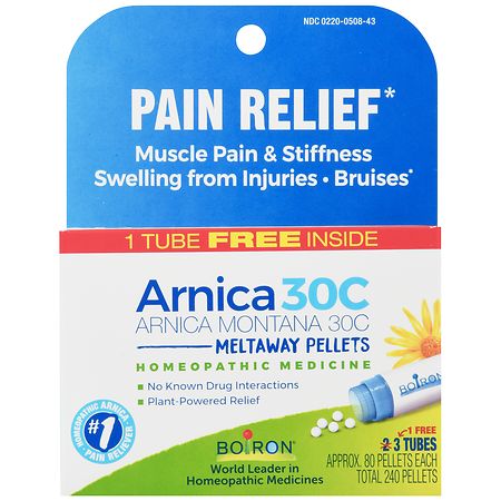 Pain Relief Arnica 30C 80 Pellets Each 3 Tubes 
