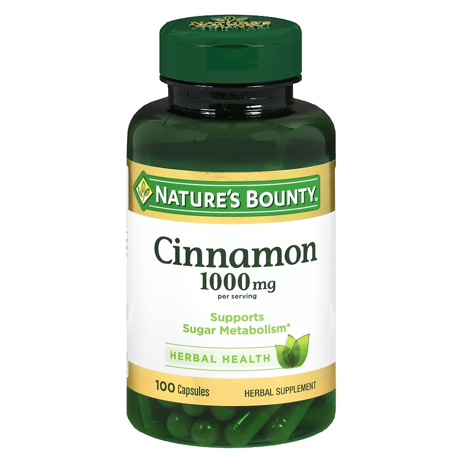 Nature's Bounty Cinnamon 1000 mg Dietary Supplement Capsules