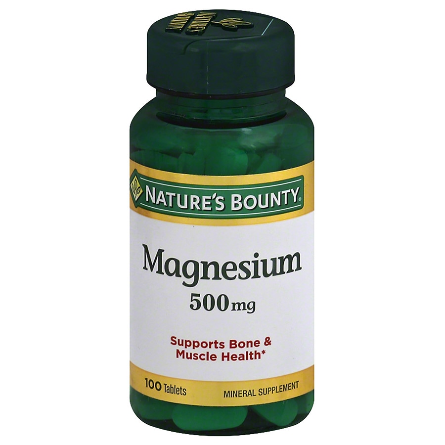 Nature S Bounty Magnesium 500 Mg Dietary Supplement Tablets Walgreens