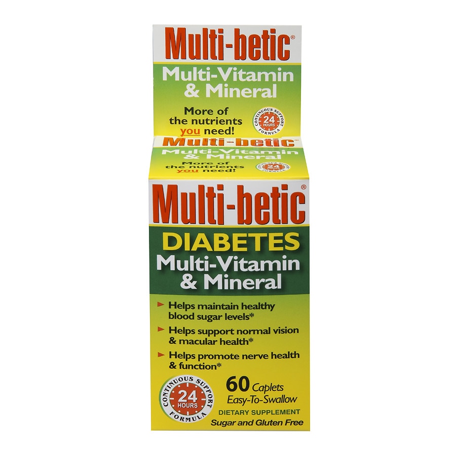  Multi-betic Diabetes Multivitamin/Multi-Mineral Dietary Supplement Caplets 