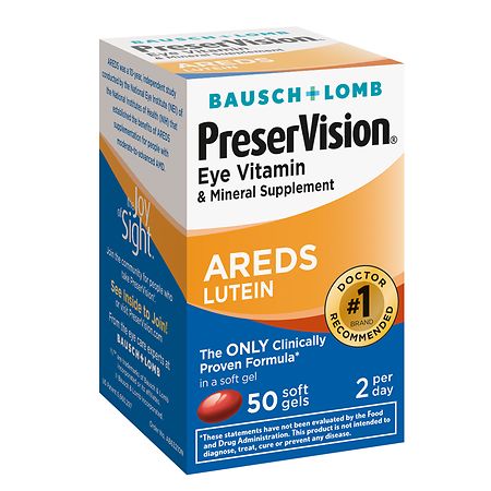 PreserVision Eye Vitamin and Mineral Supplement with AREDS Lutein, Softgels - 50 ea